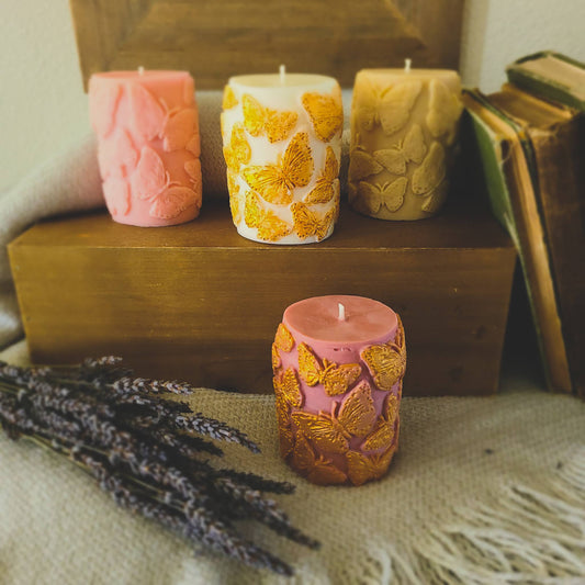 Butterfly Pillar Candle