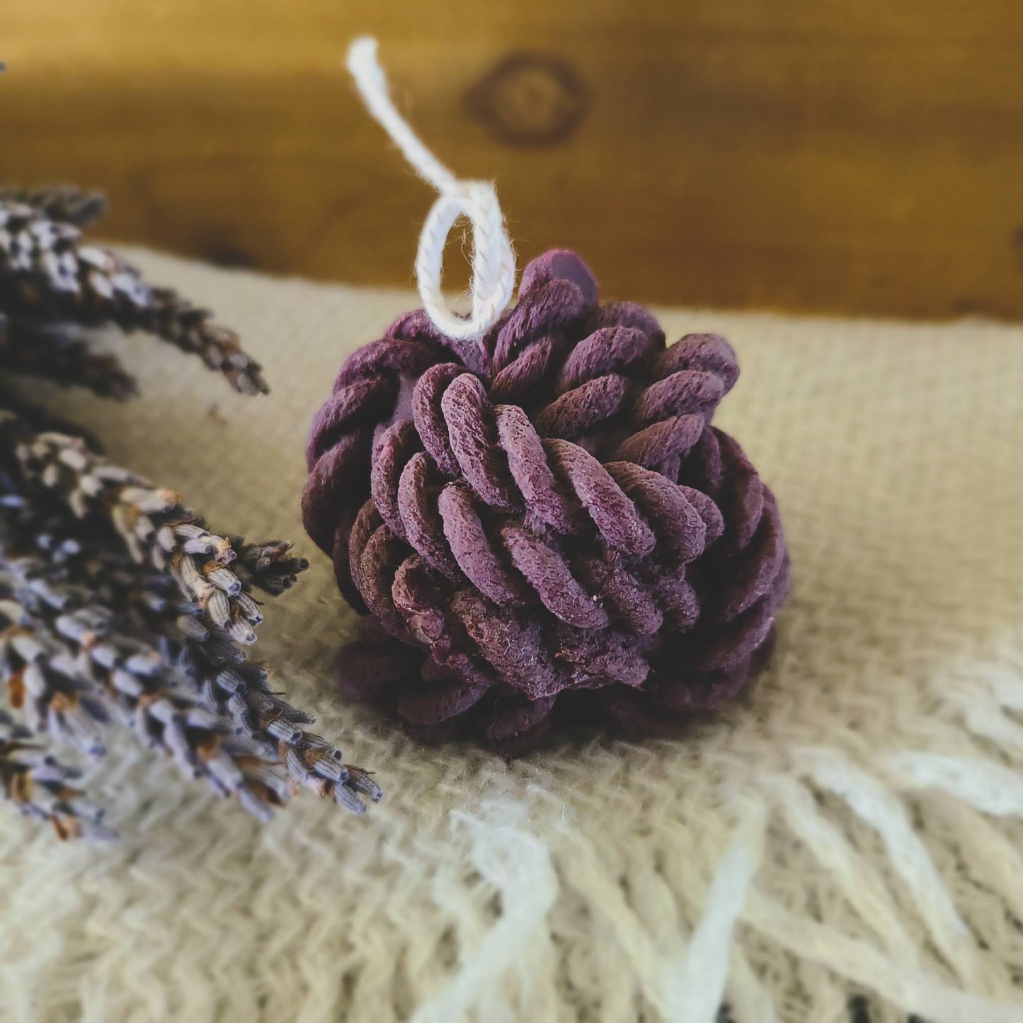 Yarn Ball Sculpture Candle