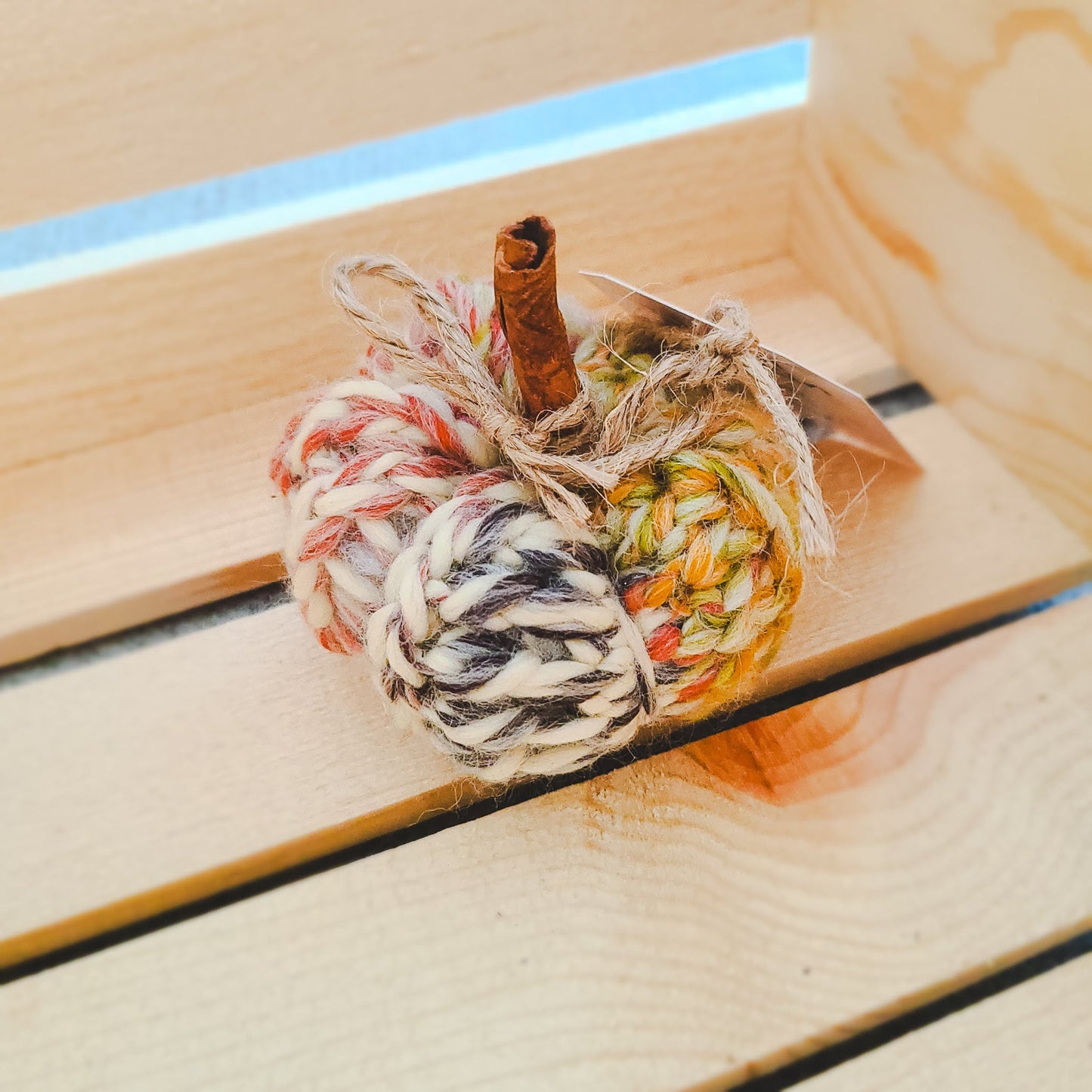 Rustic Crochet Pumpkin ~ Small