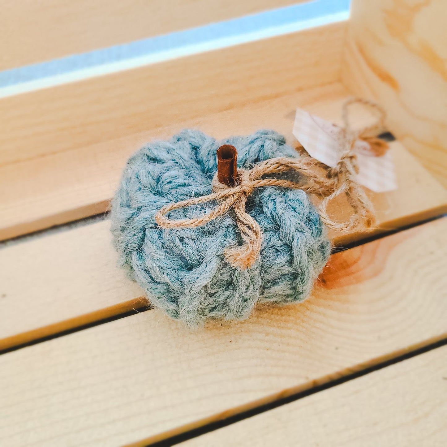 Rustic Crochet Pumpkin ~ Small