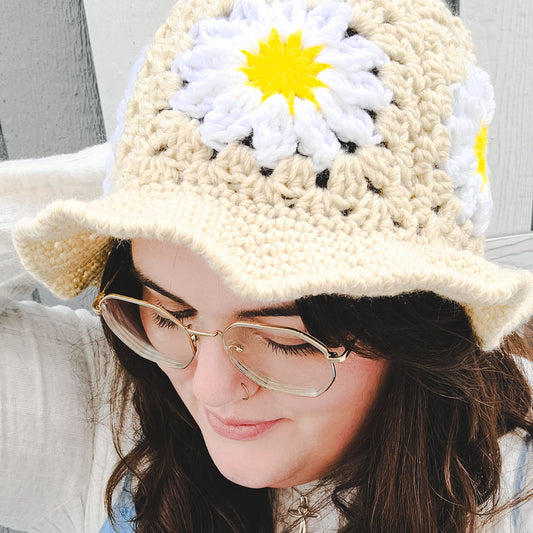 Crochet Daisy Bucket Hats